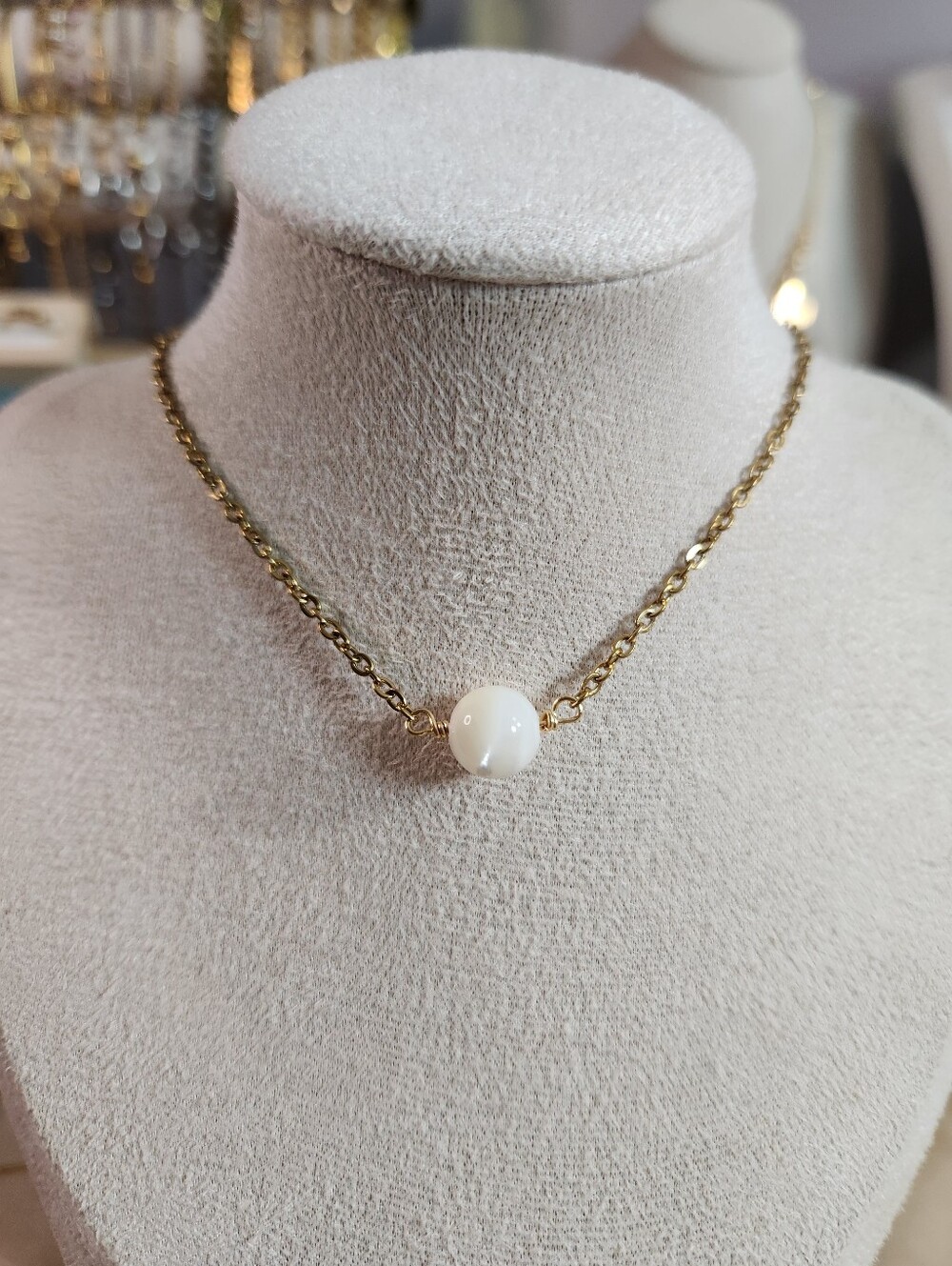 Handmade Mother Of Pearl Necklace
